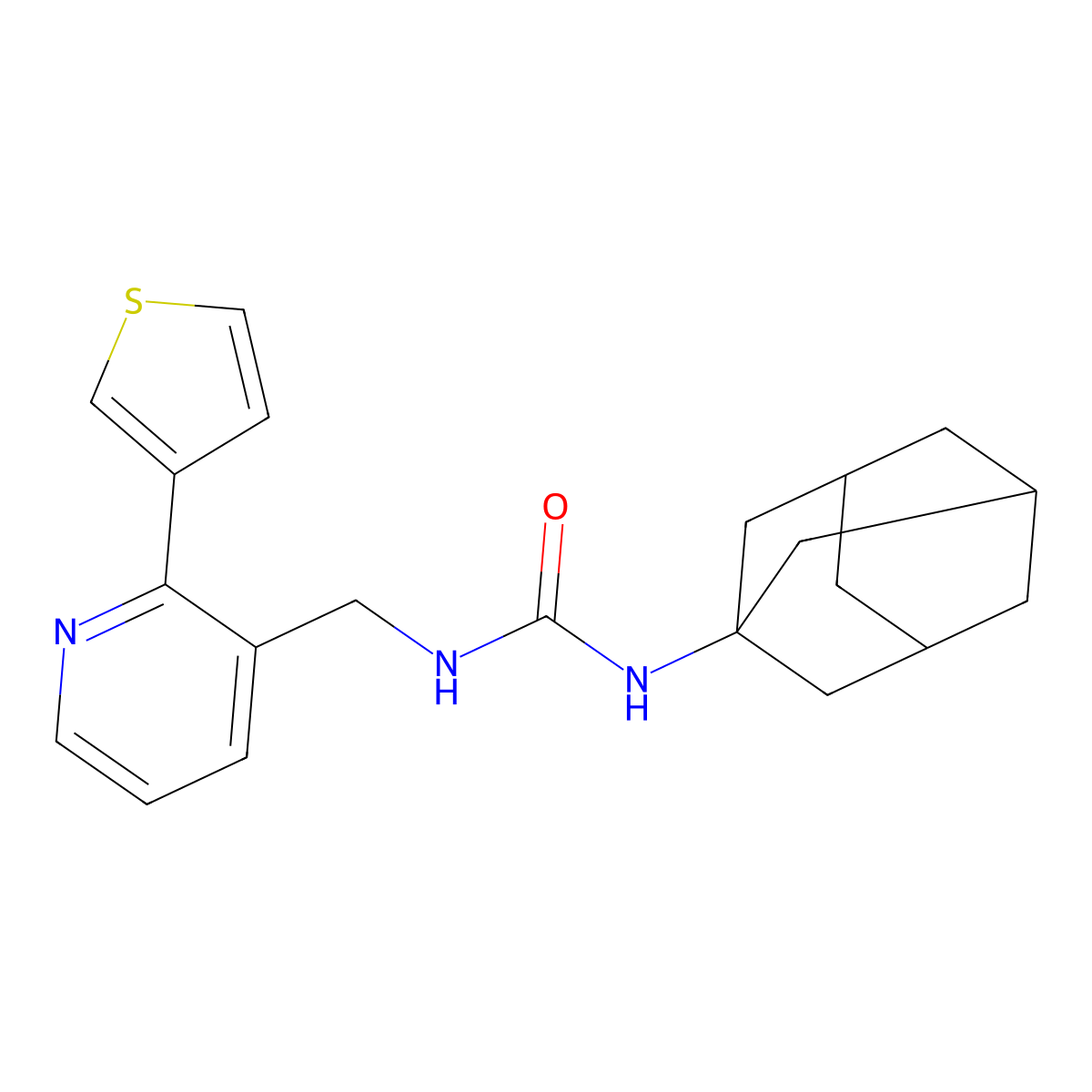 1-(Adamantan-1-yl)-3-{[2-(thiophen-3-yl)pyridin-3-yl]methyl}urea molecular structure, CAS 2034434-90-5