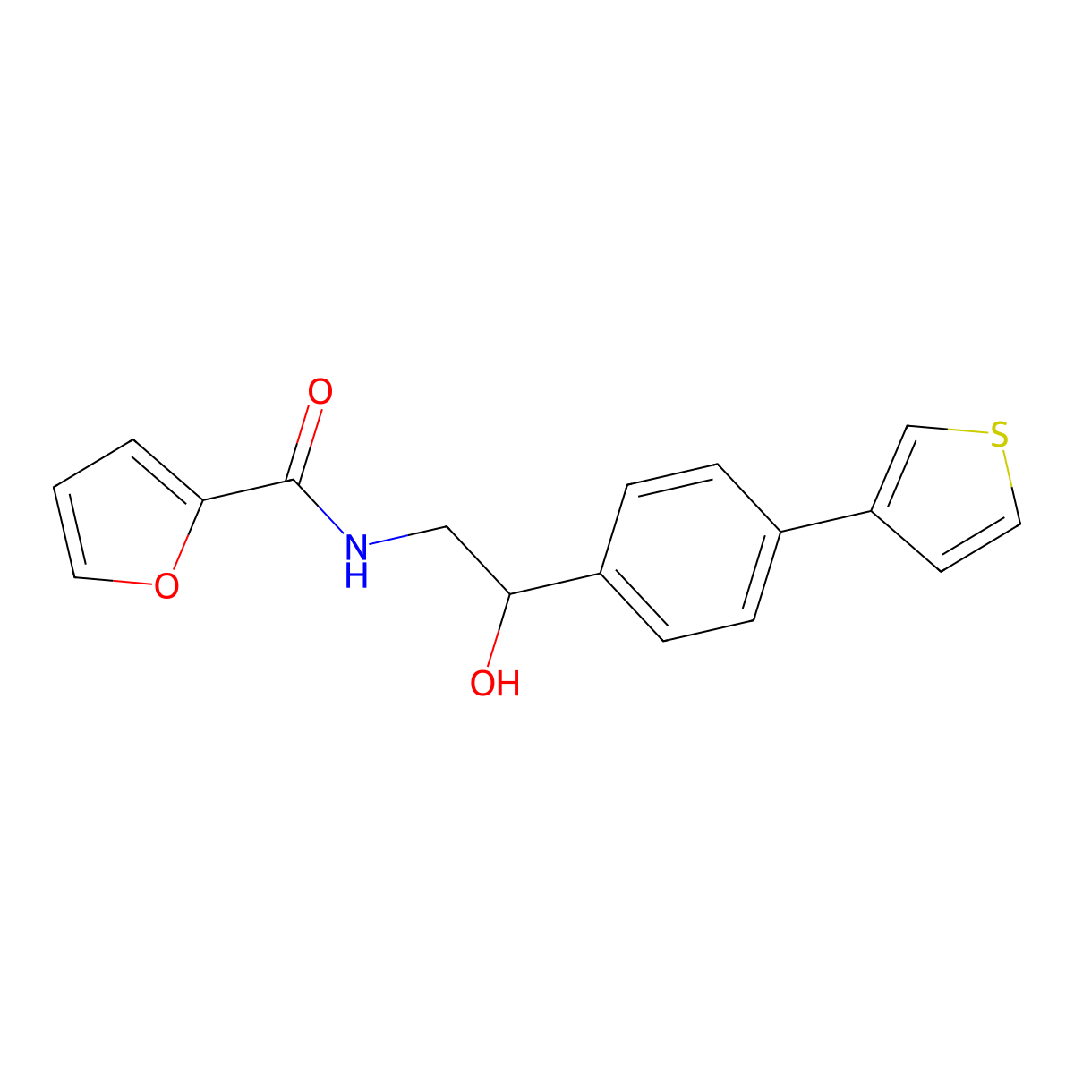 N-{2-hydroxy-2-[4-(thiophen-3-yl)phenyl]ethyl}furan-2-carboxamide molecular structure, CAS 2034435-30-6