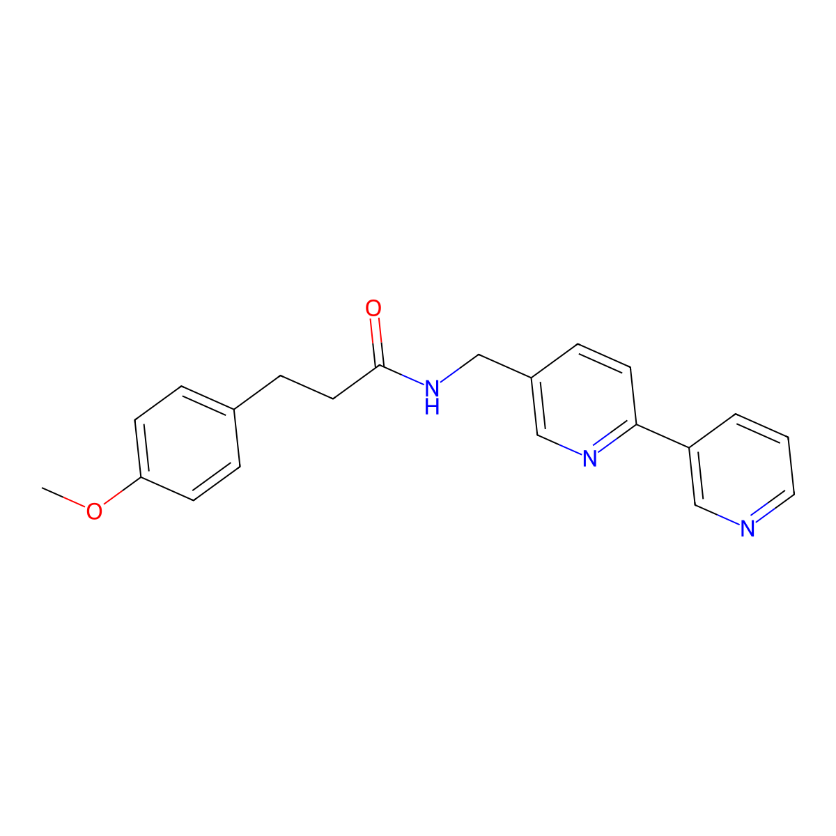 N-({[2,3'-bipyridine]-5-yl}methyl)-3-(4-methoxyphenyl)propanamide molecular structure, CAS 2034435-65-7
