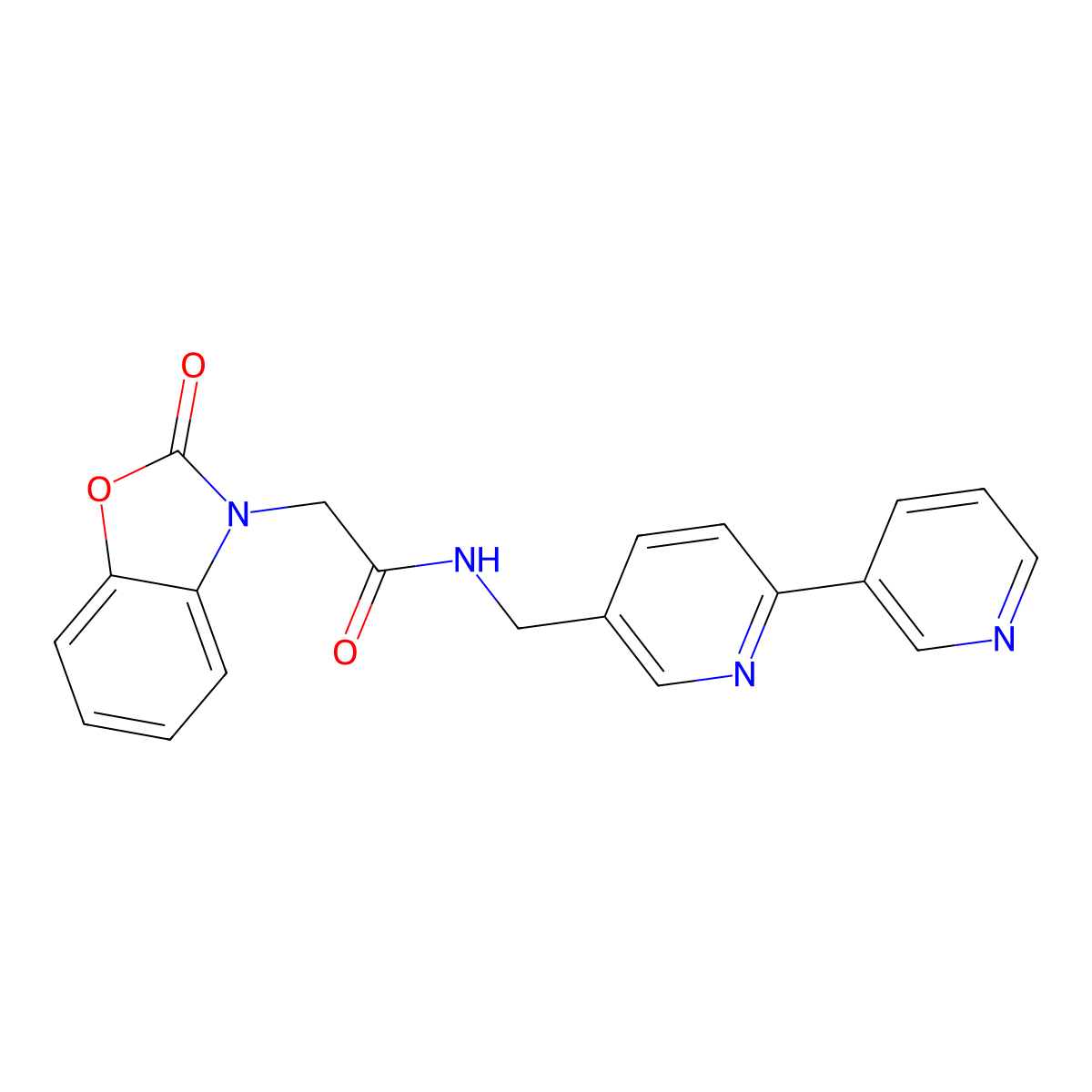 N-([2,3'-bipyridin]-5-ylmethyl)-2-(2-oxobenzo[d]oxazol-3(2H)-yl)acetamide molecular structure, CAS 2034435-79-3