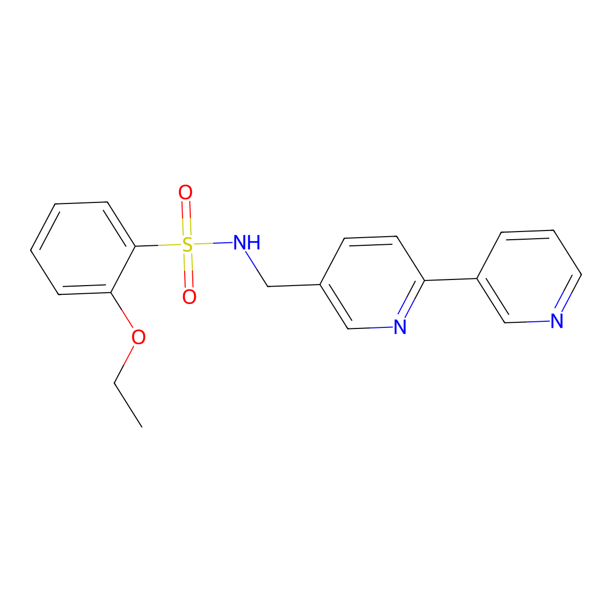N-([2,3'-bipyridin]-5-ylmethyl)-2-ethoxybenzenesulfonamide molecular structure, CAS 2034436-35-4