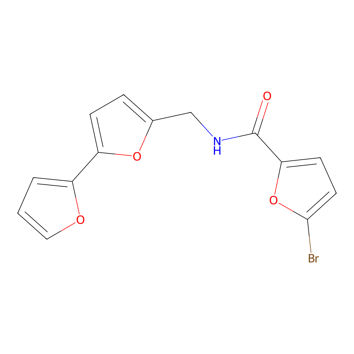 N-([2,2'-bifuran]-5-ylmethyl)-5-bromofuran-2-carboxamide molecular structure, CAS 2034436-93-4