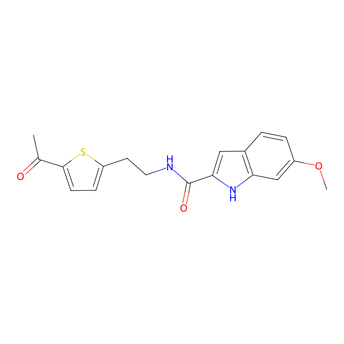 N-[2-(5-acetylthiophen-2-yl)ethyl]-6-methoxy-1H-indole-2-carboxamide molecular structure, CAS 2034437-36-8