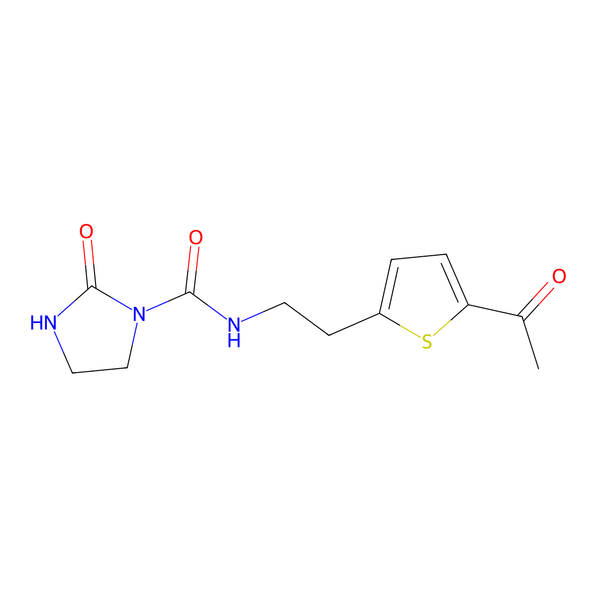 N-(2-(5-acetylthiophen-2-yl)ethyl)-2-oxoimidazolidine-1-carboxamide molecular structure, CAS 2034437-40-4