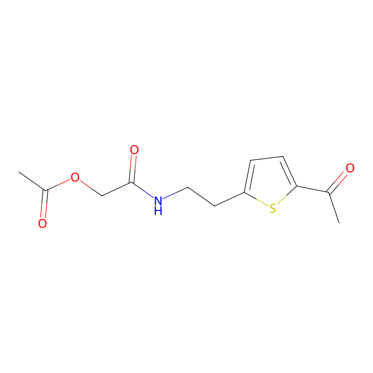 2-((2-(5-Acetylthiophen-2-yl)ethyl)amino)-2-oxoethyl acetate molecular structure, CAS 2034437-44-8