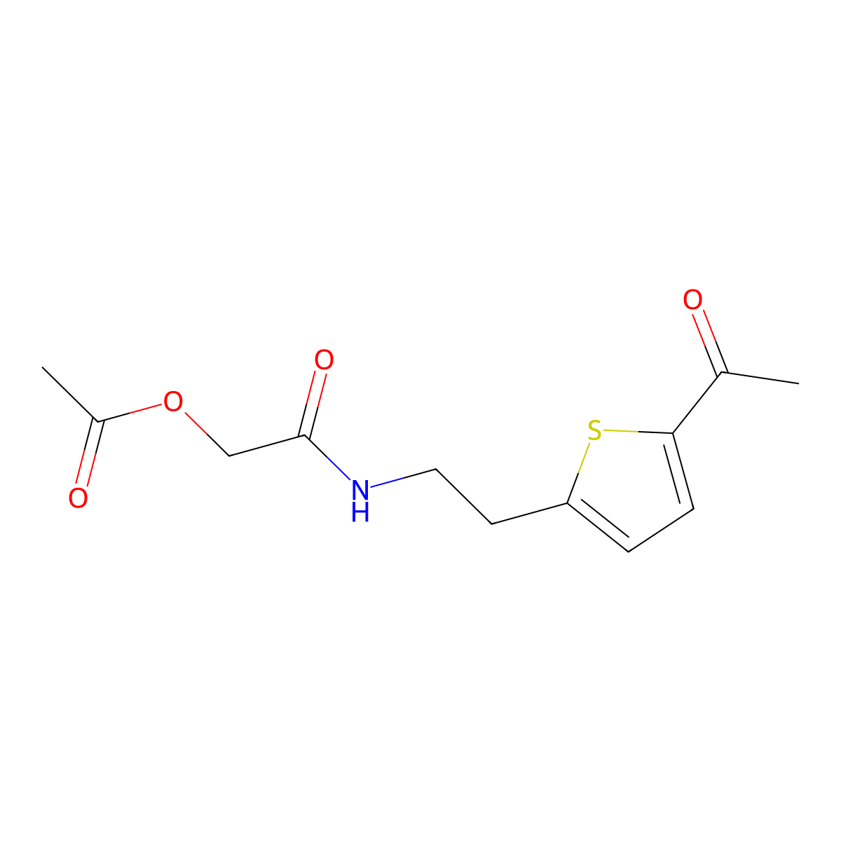 2-((2-(5-Acetylthiophen-2-yl)ethyl)amino)-2-oxoethyl acetate molecular structure, CAS 2034437-44-8