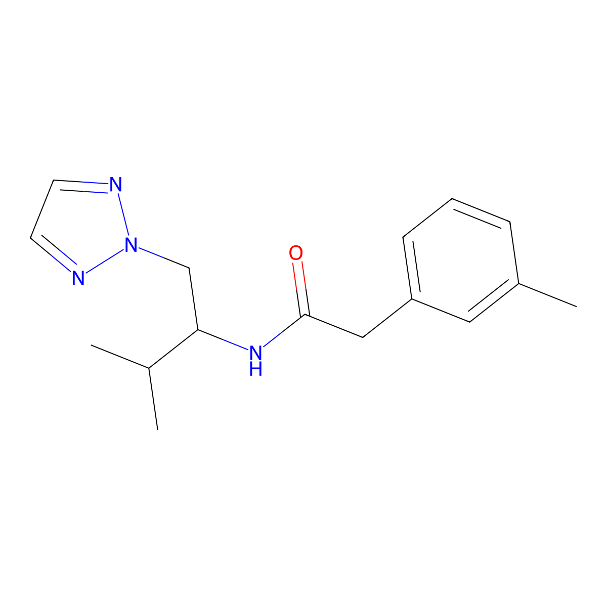 N-(3-methyl-1-(2H-1,2,3-triazol-2-yl)butan-2-yl)-2-(m-tolyl)acetamide molecular structure, CAS 2034438-76-9
