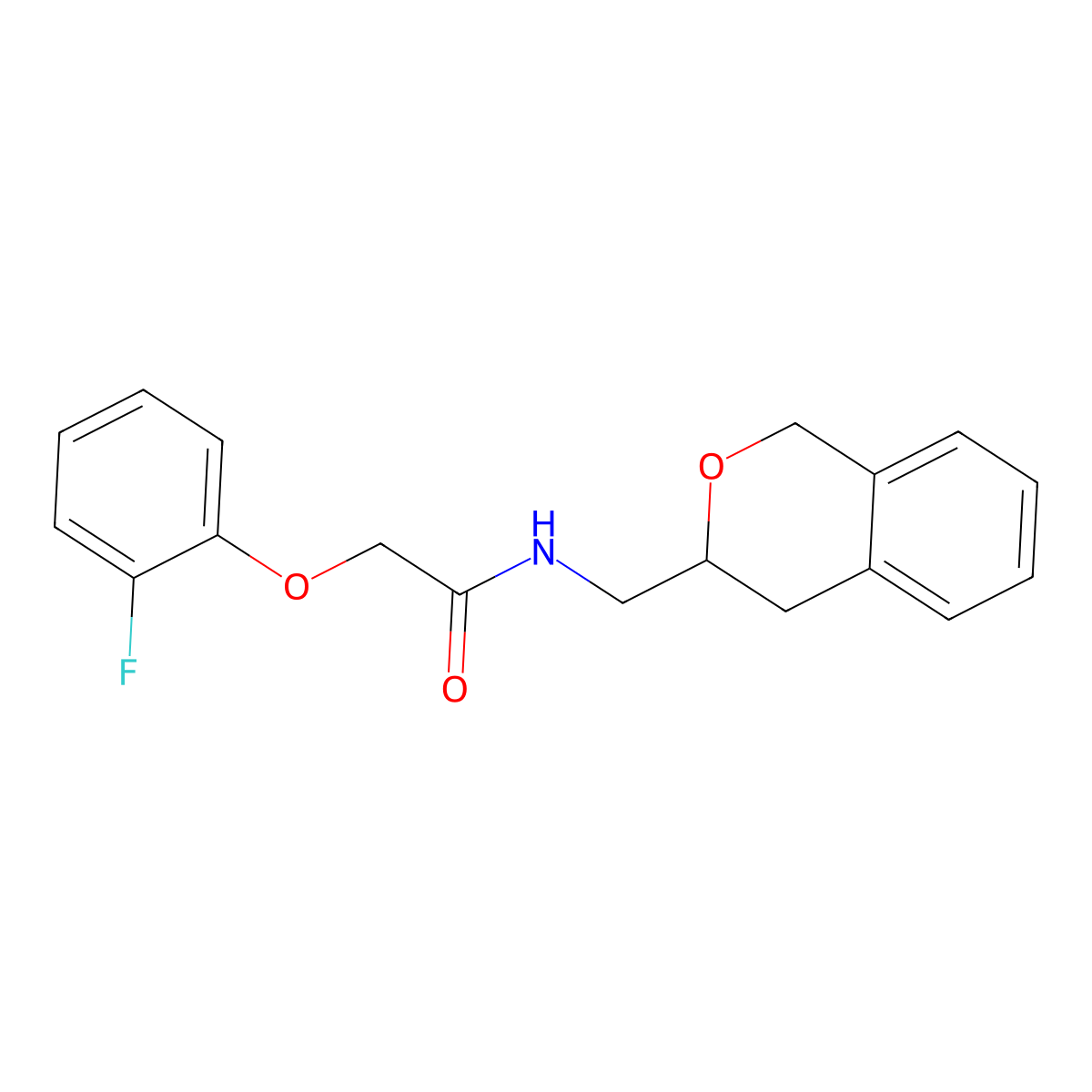 2-(2-fluorophenoxy)-N-(isochroman-3-ylmethyl)acetamide molecular structure, CAS 2034438-99-6