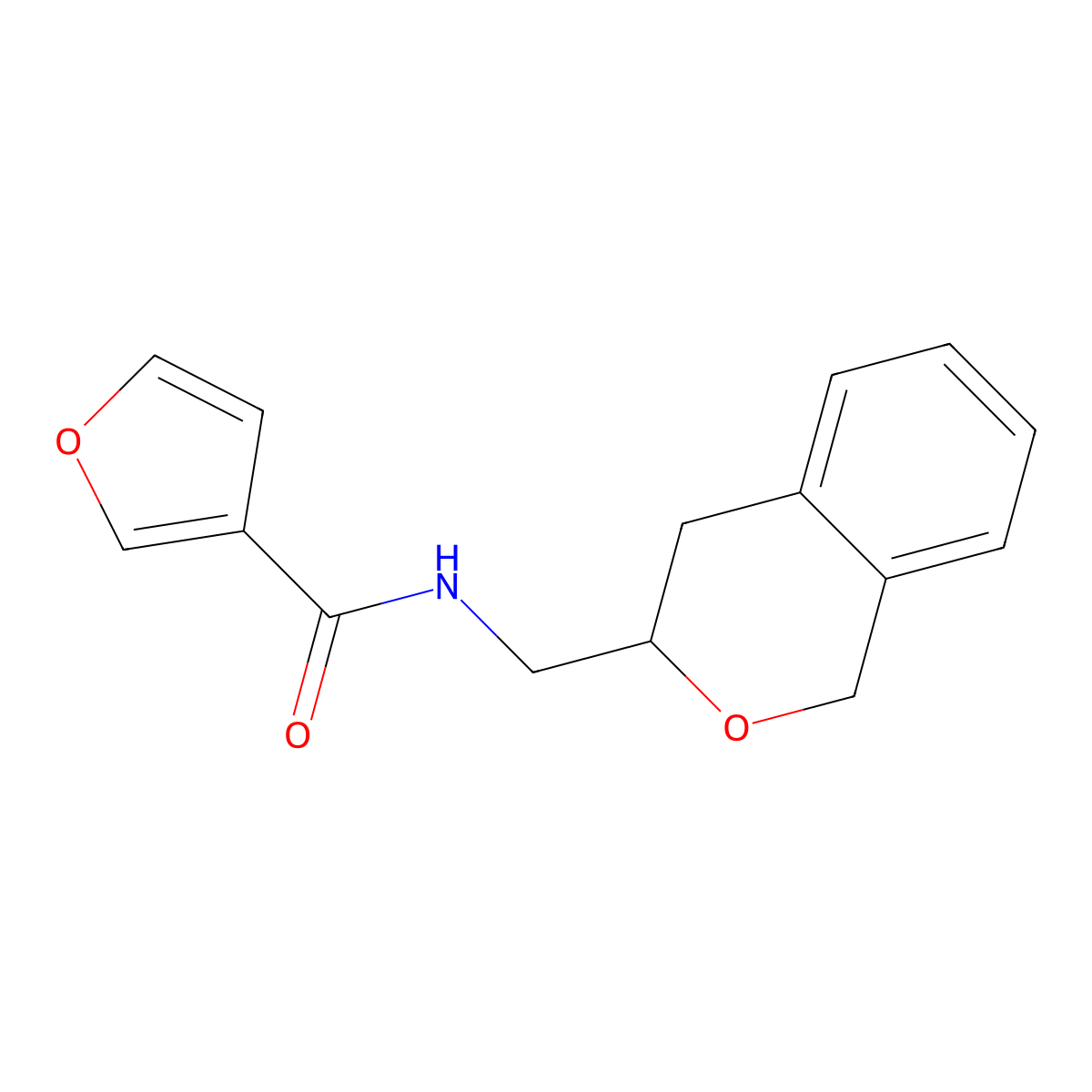 N-(isochroman-3-ylmethyl)furan-3-carboxamide molecular structure, CAS 2034439-10-4