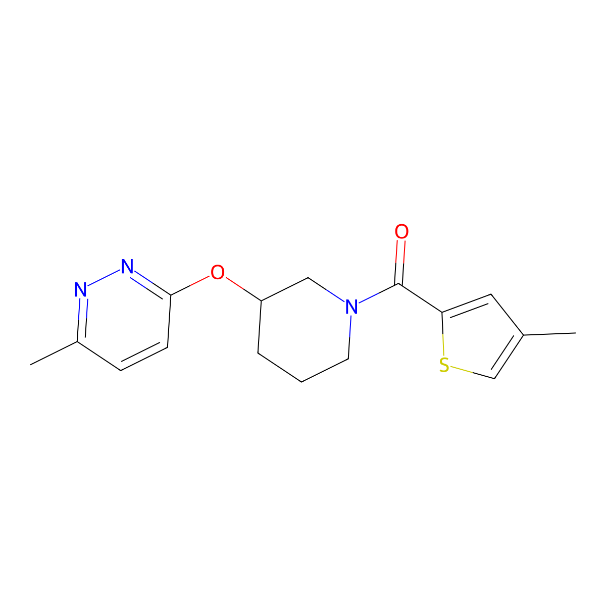 (3-((6-Methylpyridazin-3-yl)oxy)piperidin-1-yl)(4-methylthiophen-2-yl)methanone molecular structure, CAS 2034439-18-2