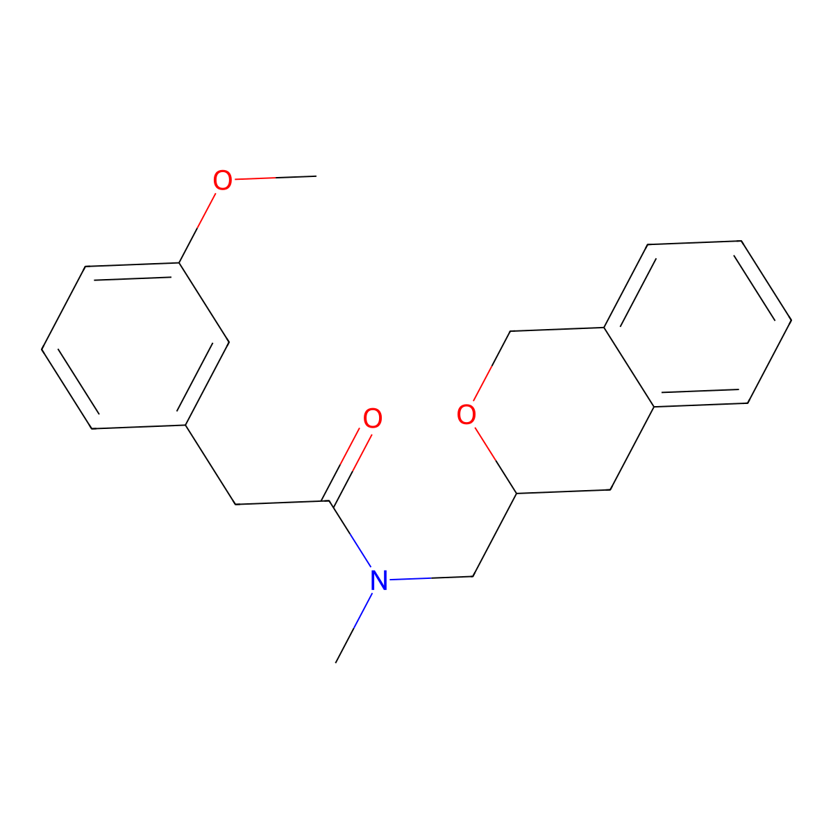 N-(isochroman-3-ylmethyl)-2-(3-methoxyphenyl)-N-methylacetamide molecular structure, CAS 2034439-64-8