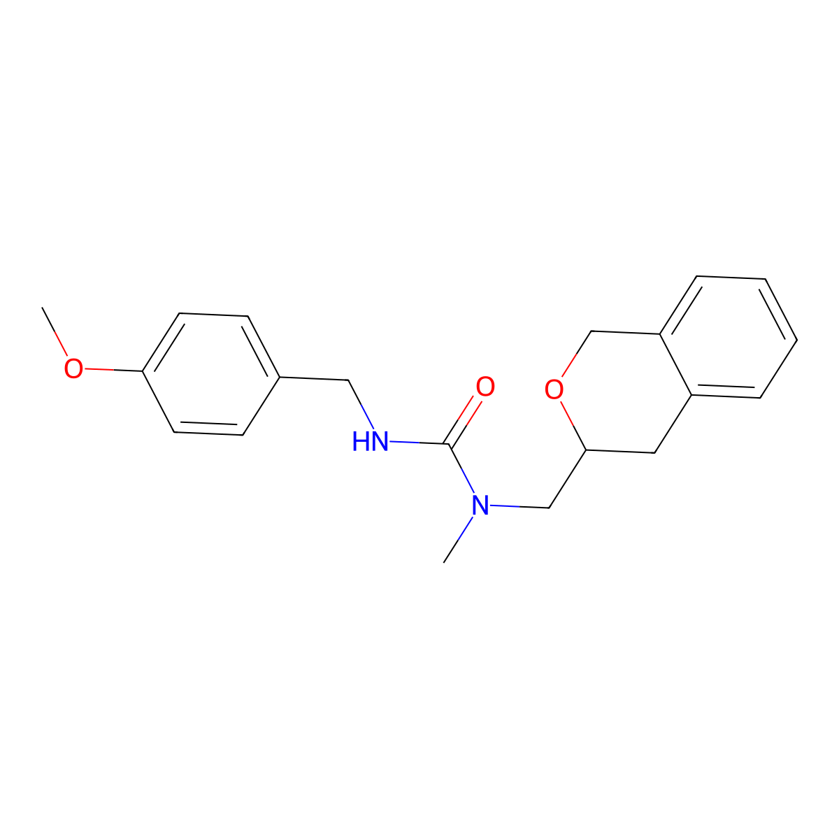 1-(Isochroman-3-ylmethyl)-3-(4-methoxybenzyl)-1-methylurea molecular structure, CAS 2034439-86-4