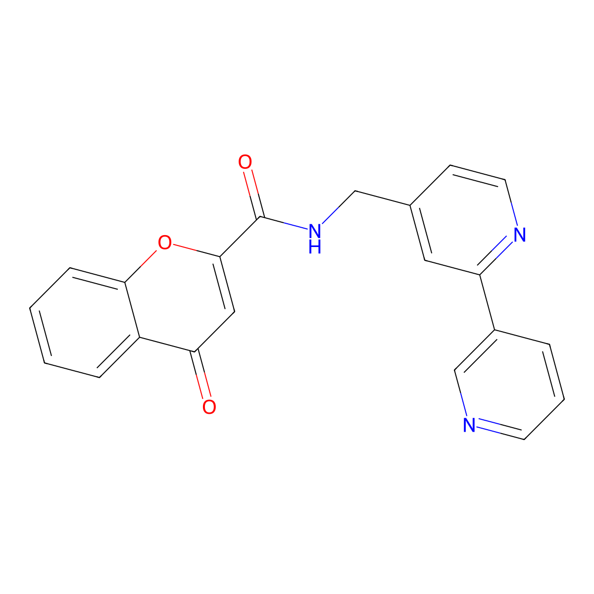 N-([2,3'-bipyridin]-4-ylmethyl)-4-oxo-4H-chromene-2-carboxamide molecular structure, CAS 2034440-10-1