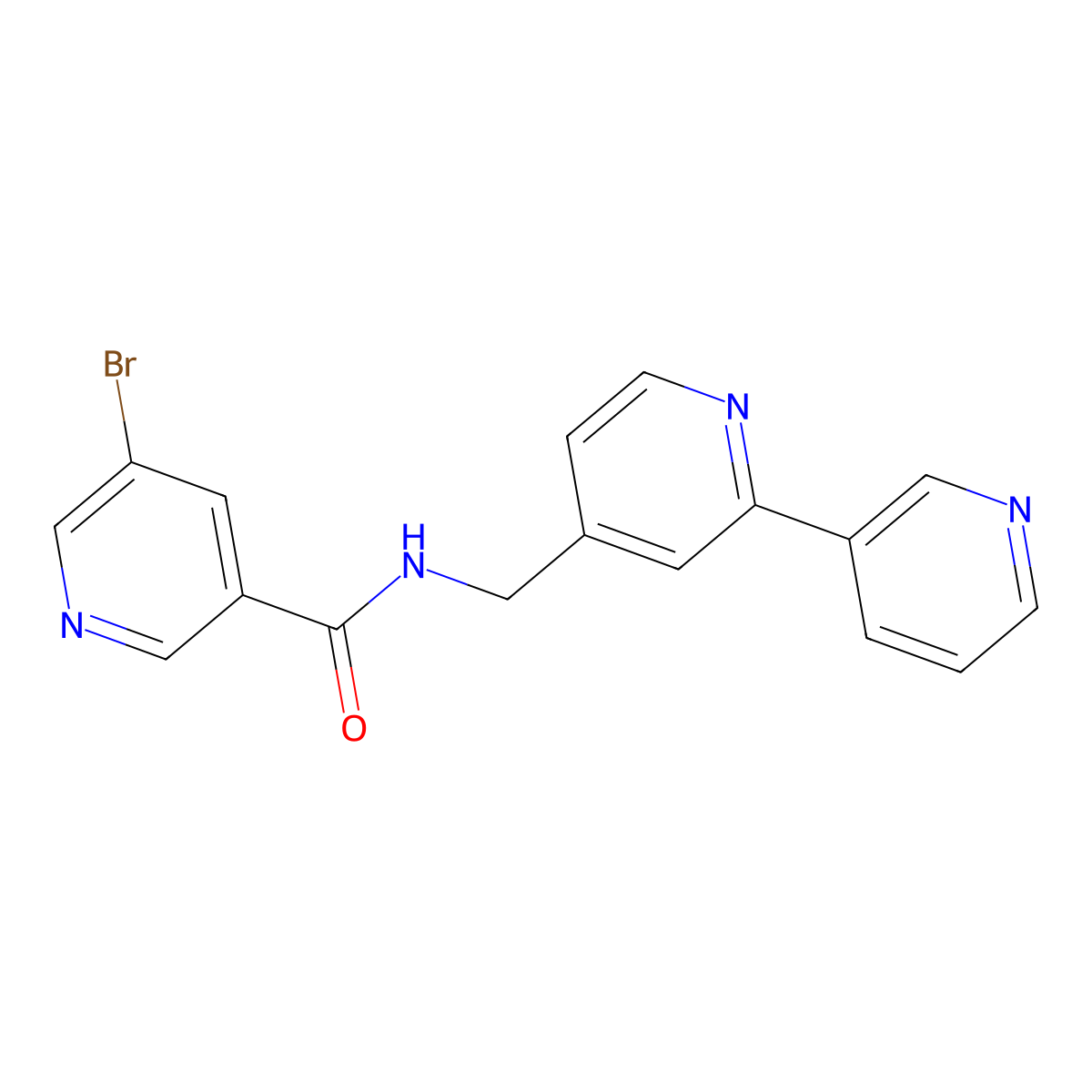N-([2,3'-bipyridin]-4-ylmethyl)-5-bromonicotinamide molecular structure, CAS 2034440-42-9
