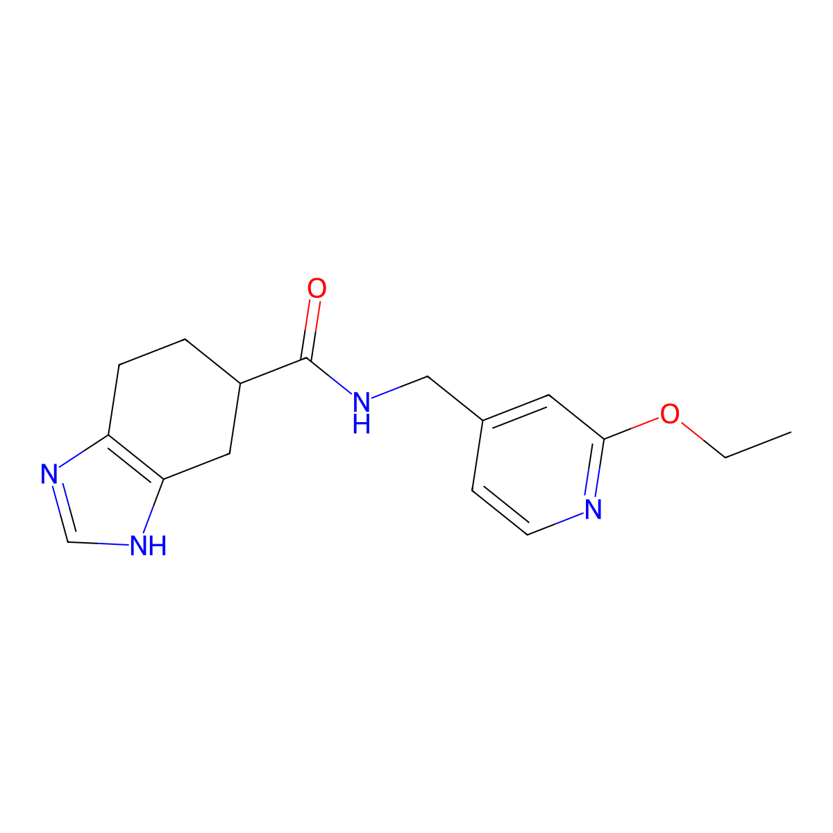 N-((2-ethoxypyridin-4-yl)methyl)-4,5,6,7-tetrahydro-1H-benzo[d]imidazole-5-carboxamide molecular structure, CAS 2034440-94-1