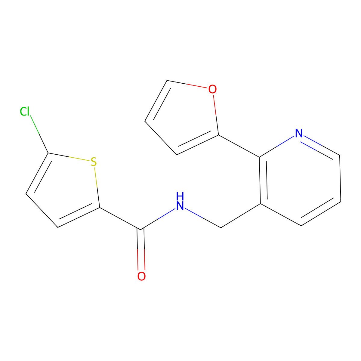 5-chloro-N-((2-(furan-2-yl)pyridin-3-yl)methyl)thiophene-2-carboxamide molecular structure, CAS 2034440-95-2
