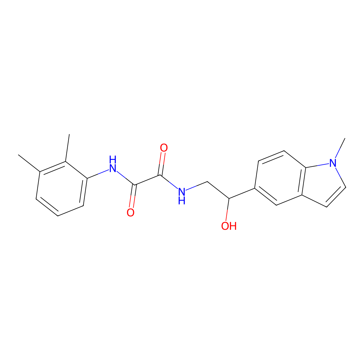 N1-(2,3-dimethylphenyl)-N2-(2-hydroxy-2-(1-methyl-1H-indol-5-yl)ethyl)oxalamide molecular structure, CAS 2034441-40-0