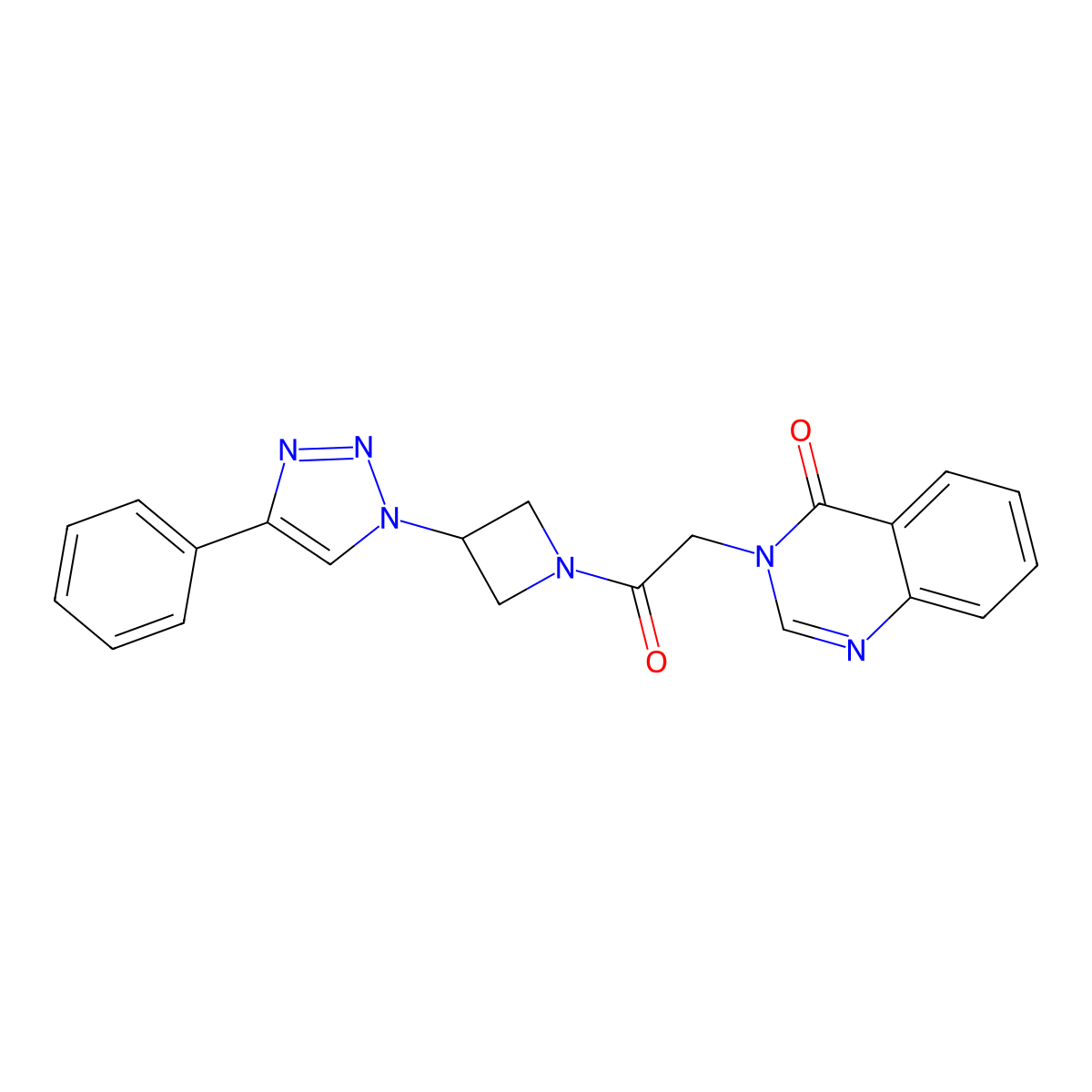 3-(2-oxo-2-(3-(4-phenyl-1H-1,2,3-triazol-1-yl)azetidin-1-yl)ethyl)quinazolin-4(3H)-one molecular structure, CAS 2034441-77-3