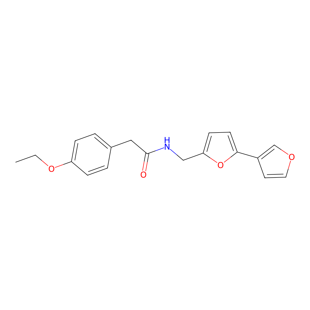 N-([2,3'-bifuran]-5-ylmethyl)-2-(4-ethoxyphenyl)acetamide molecular structure, CAS 2034441-91-1