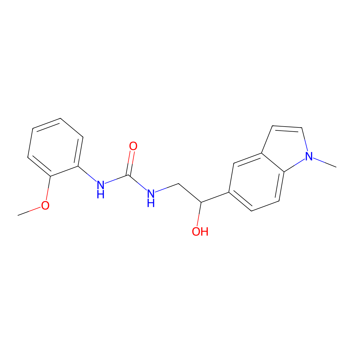 1-(2-hydroxy-2-(1-methyl-1H-indol-5-yl)ethyl)-3-(2-methoxyphenyl)urea molecular structure, CAS 2034441-93-3