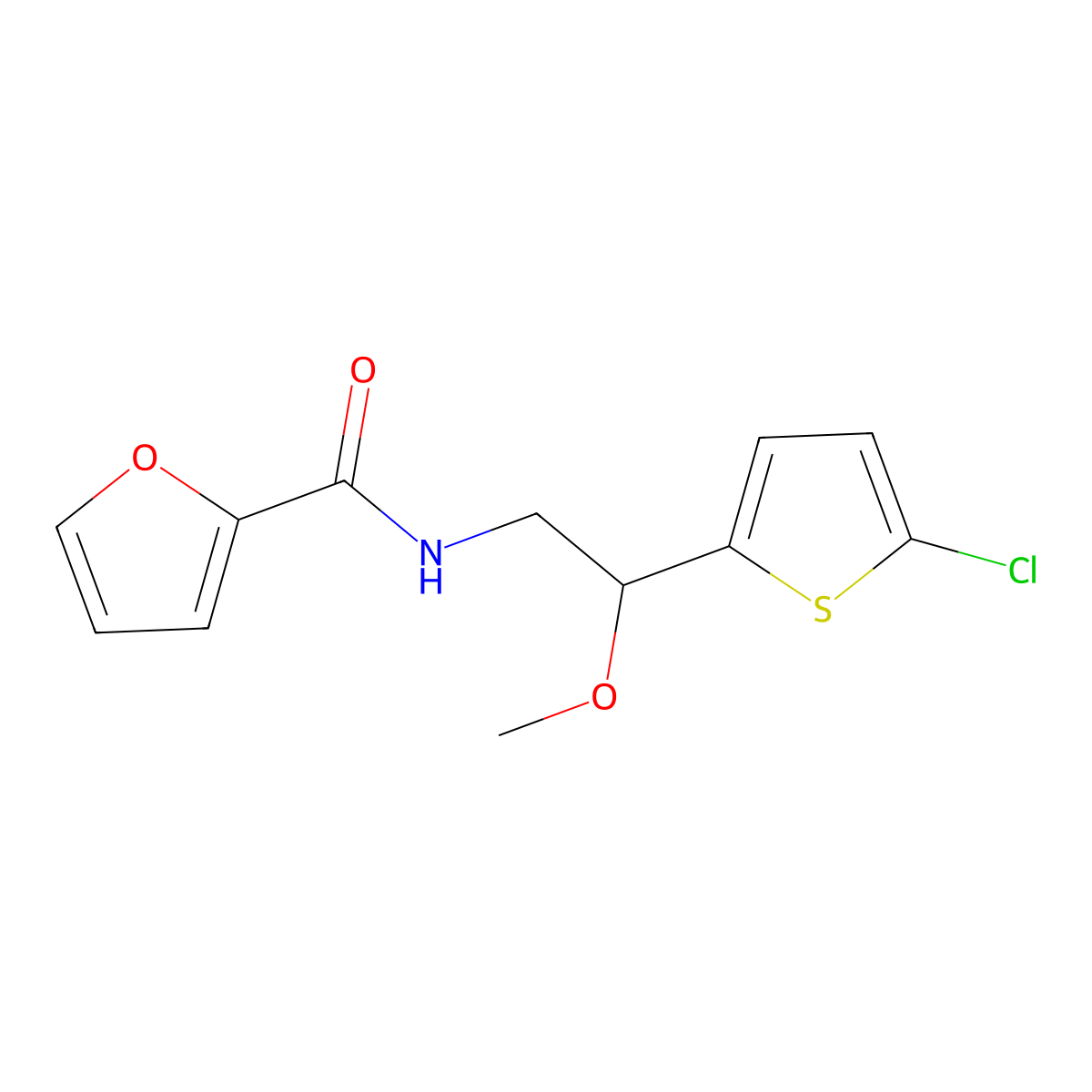 N-[2-(5-chlorothiophen-2-yl)-2-methoxyethyl]furan-2-carboxamide molecular structure, CAS 2034442-30-1