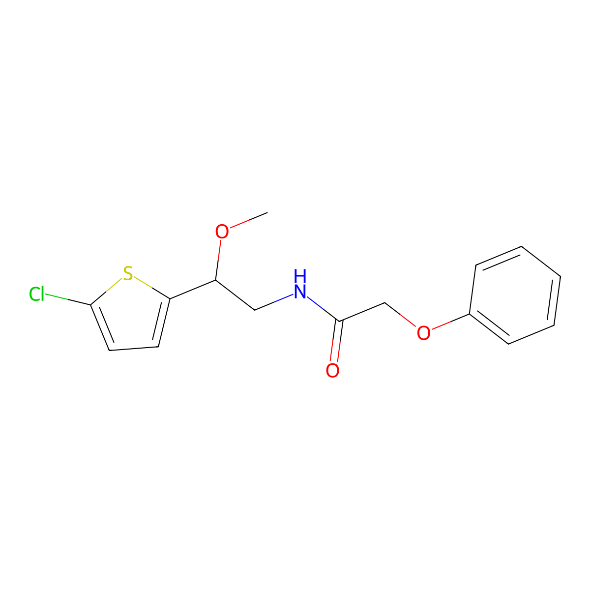 N-[2-(5-chlorothiophen-2-yl)-2-methoxyethyl]-2-phenoxyacetamide molecular structure, CAS 2034442-39-0
