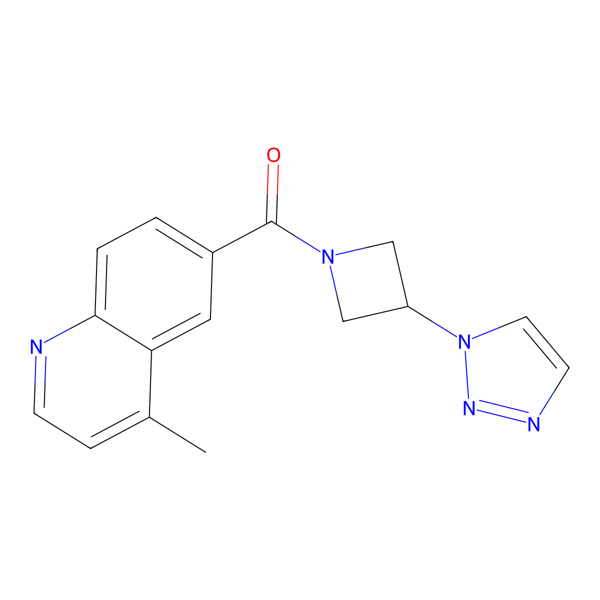 (3-(1H-1,2,3-triazol-1-yl)azetidin-1-yl)(4-methylquinolin-6-yl)methanone molecular structure, CAS 2034442-82-3
