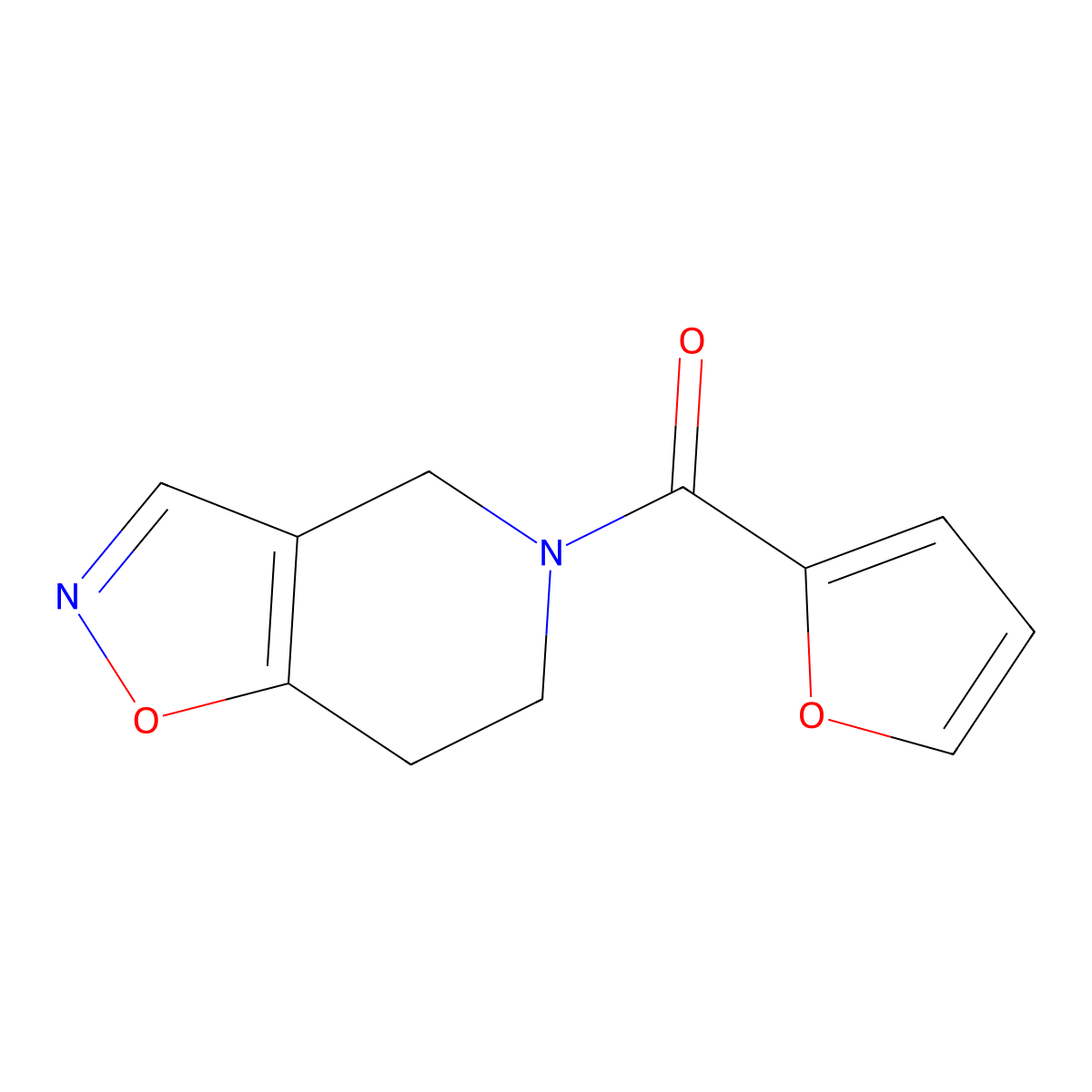 (6,7-dihydroisoxazolo[4,5-c]pyridin-5(4H)-yl)(furan-2-yl)methanone molecular structure, CAS 2034442-93-6