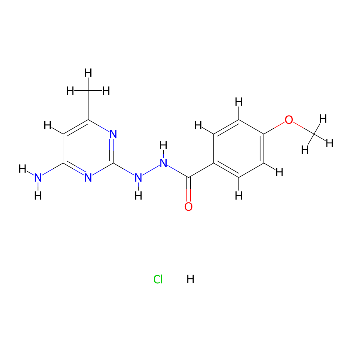 N'-(4-amino-6-methylpyrimidin-2-yl)-4-methoxybenzohydrazide hydrochloride molecular structure, CAS 2034442-95-8