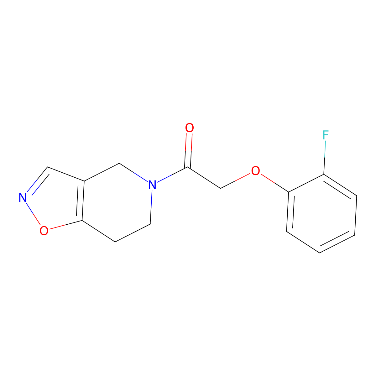 1-(6,7-dihydroisoxazolo[4,5-c]pyridin-5(4H)-yl)-2-(2-fluorophenoxy)ethanone molecular structure, CAS 2034442-98-1