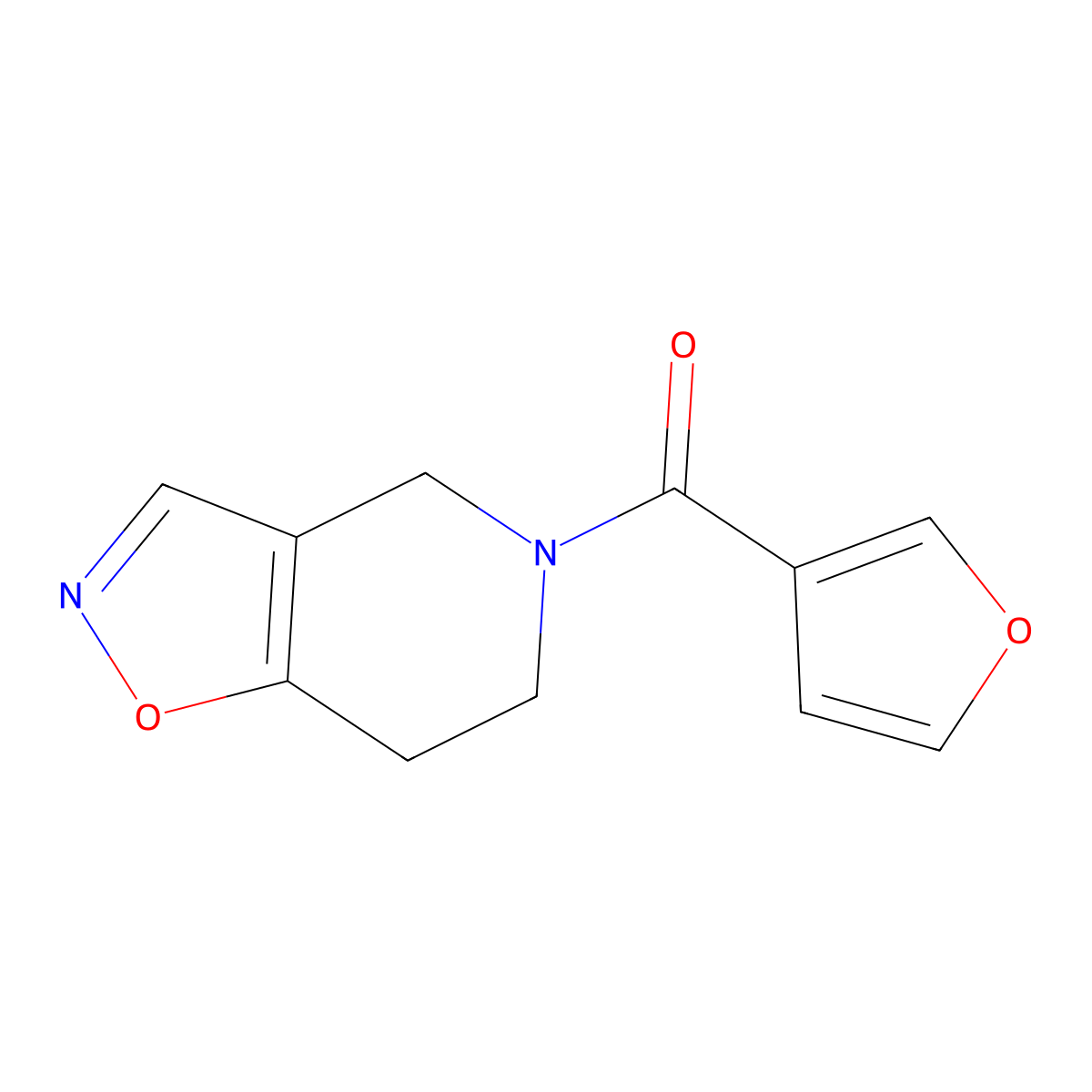 (6,7-dihydroisoxazolo[4,5-c]pyridin-5(4H)-yl)(furan-3-yl)methanone molecular structure, CAS 2034443-10-0