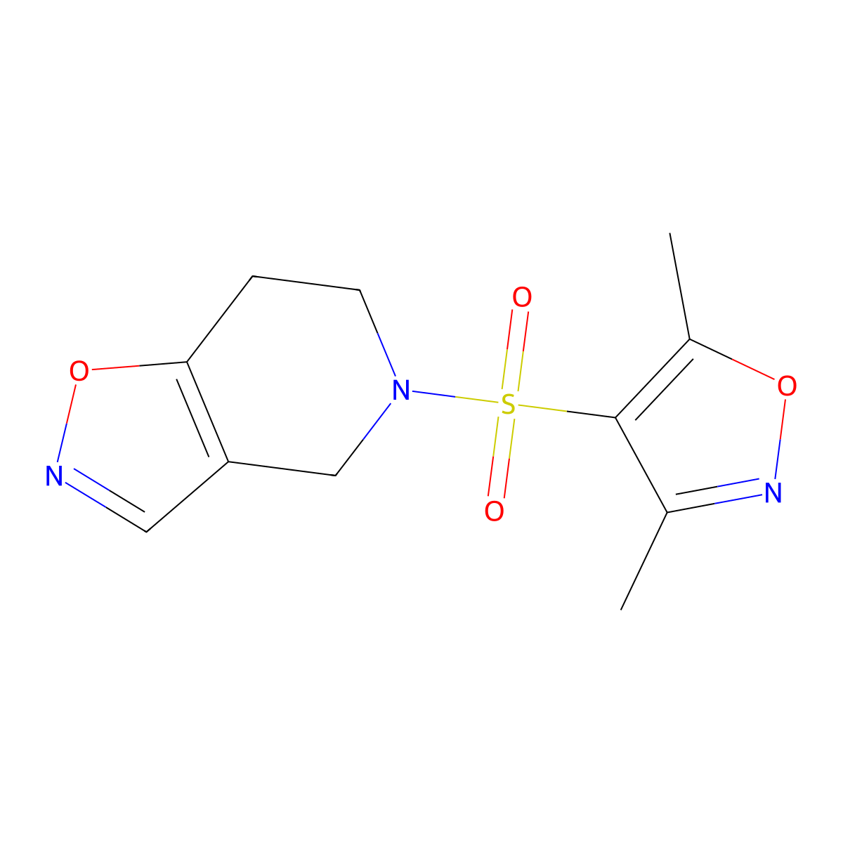 5-((3,5-Dimethylisoxazol-4-yl)sulfonyl)-4,5,6,7-tetrahydroisoxazolo[4,5-c]pyridine molecular structure, CAS 2034443-14-4