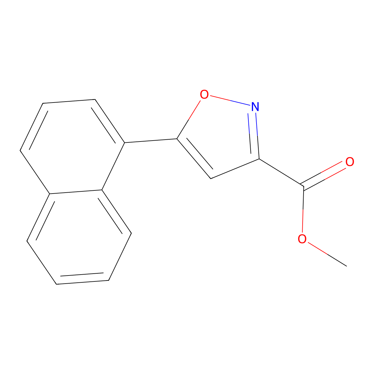 Methyl 5-(naphthalen-1-yl)isoxazole-3-carboxylate molecular structure, CAS 2034443-18-8