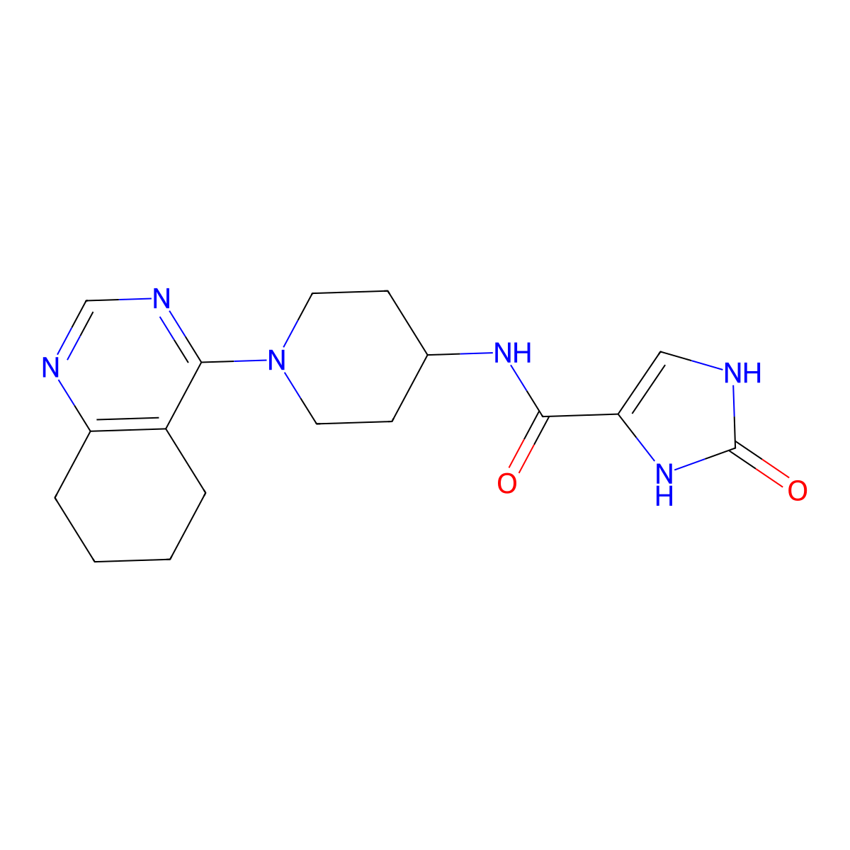 2-oxo-N-(1-(5,6,7,8-tetrahydroquinazolin-4-yl)piperidin-4-yl)-2,3-dihydro-1H-imidazole-4-carboxamide molecular structure, CAS 2034443-25-7