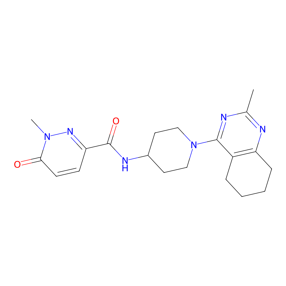 1-methyl-N-(1-(2-methyl-5,6,7,8-tetrahydroquinazolin-4-yl)piperidin-4-yl)-6-oxo-1,6-dihydropyridazine-3-carboxamide molecular structure, CAS 2034443-47-3