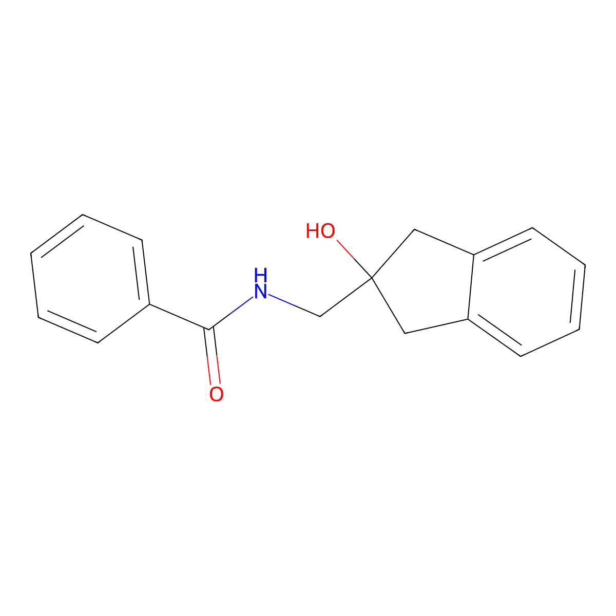 N-[(2-hydroxy-2,3-dihydro-1H-inden-2-yl)methyl]benzamide molecular structure, CAS 2034443-60-0
