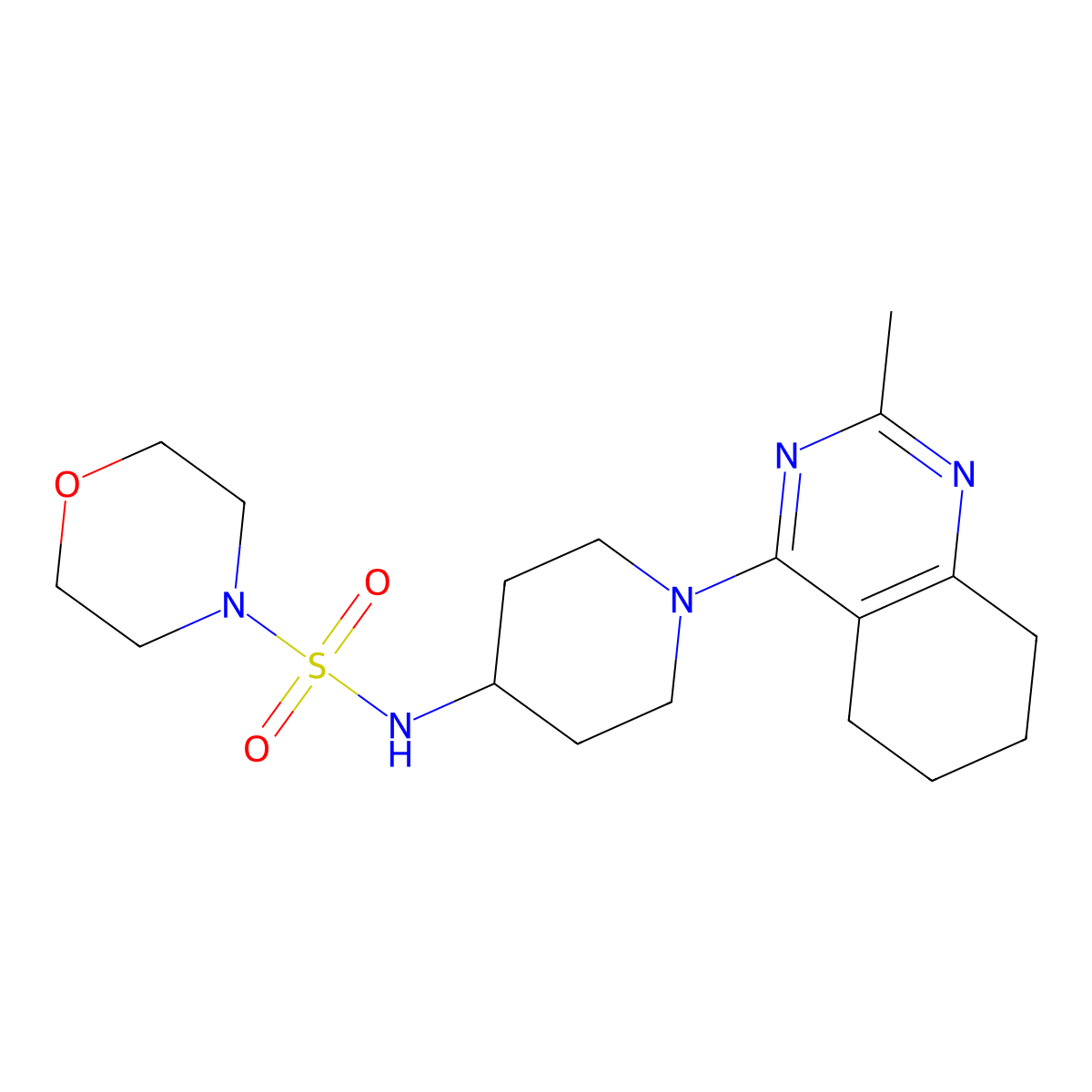 N-[1-(2-methyl-5,6,7,8-tetrahydroquinazolin-4-yl)piperidin-4-yl]morpholine-4-sulfonamide molecular structure, CAS 2034444-14-7
