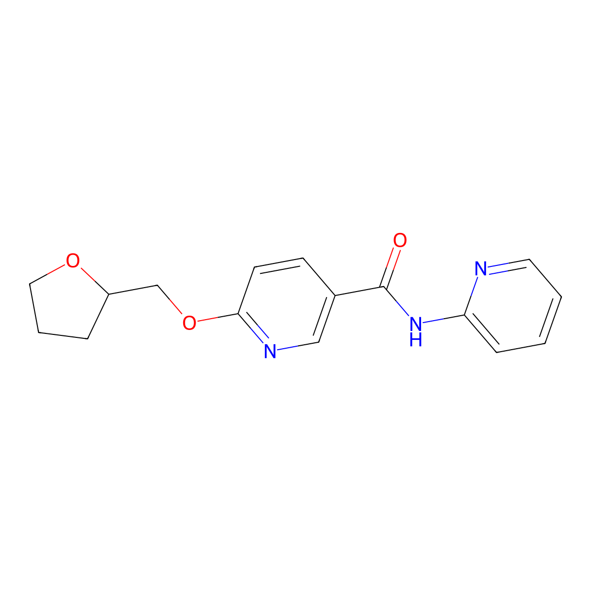 N-(pyridin-2-yl)-6-((tetrahydrofuran-2-yl)methoxy)nicotinamide molecular structure, CAS 2034444-48-7