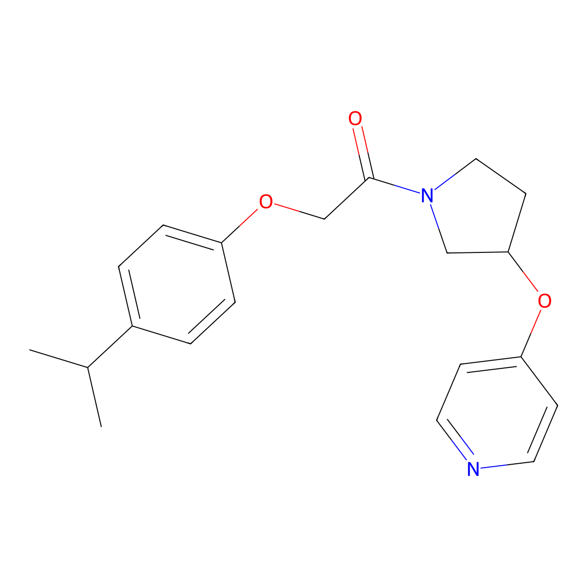 2-(4-Isopropylphenoxy)-1-(3-(pyridin-4-yloxy)pyrrolidin-1-yl)ethanone molecular structure, CAS 2034446-11-0