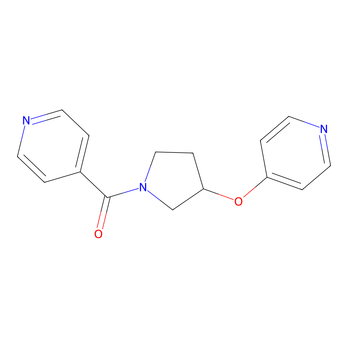 Pyridin-4-yl(3-(pyridin-4-yloxy)pyrrolidin-1-yl)methanone molecular structure, CAS 2034446-47-2