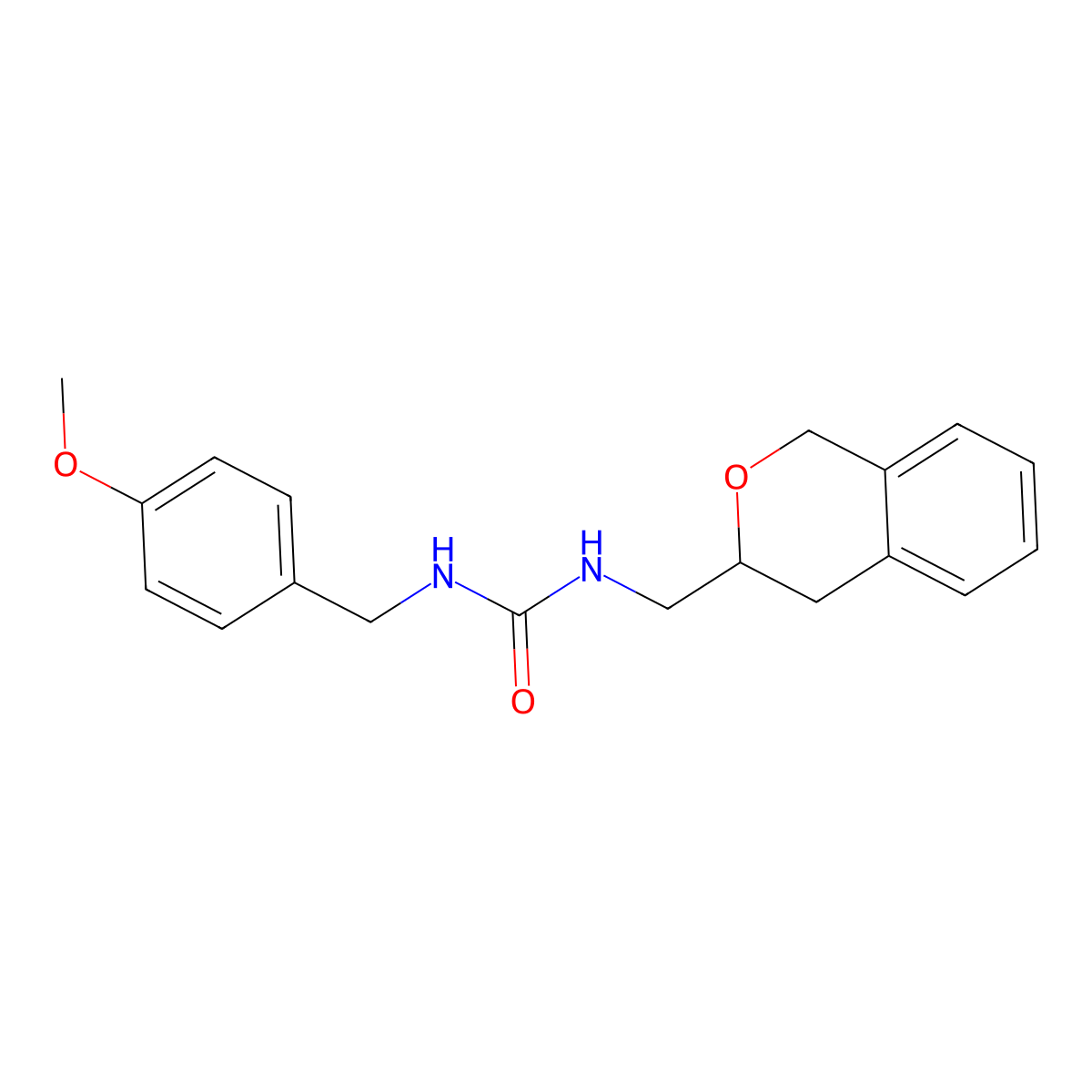 1-(Isochroman-3-ylmethyl)-3-(4-methoxybenzyl)urea molecular structure, CAS 2034447-69-1