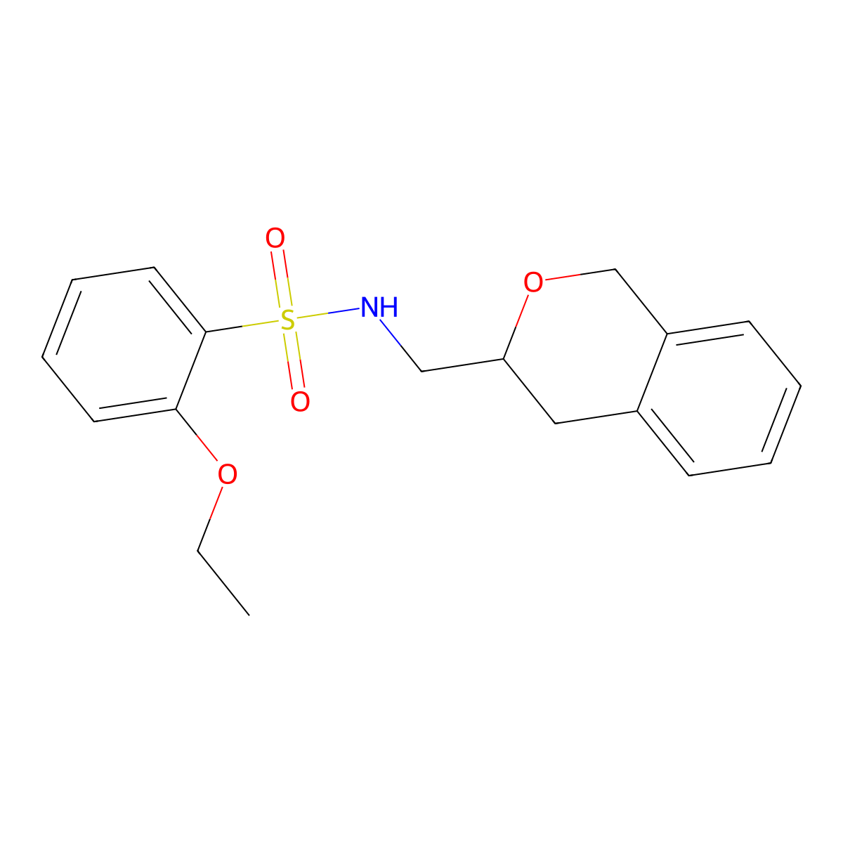 2-ethoxy-N-(isochroman-3-ylmethyl)benzenesulfonamide molecular structure, CAS 2034447-75-9