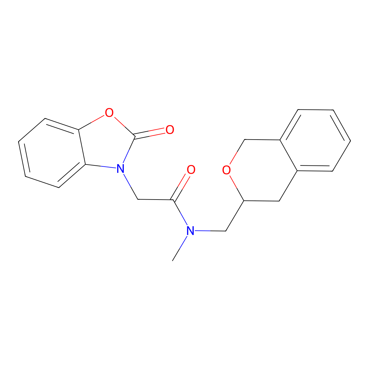N-(isochroman-3-ylmethyl)-N-methyl-2-(2-oxobenzo[d]oxazol-3(2H)-yl)acetamide molecular structure, CAS 2034448-10-5