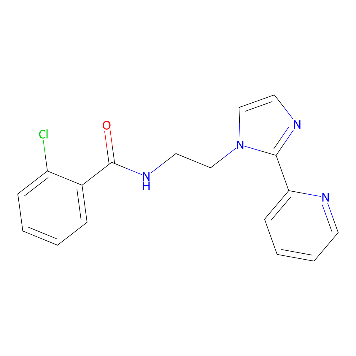 2-chloro-N-{2-[2-(pyridin-2-yl)-1H-imidazol-1-yl]ethyl}benzamide molecular structure, CAS 2034448-41-2