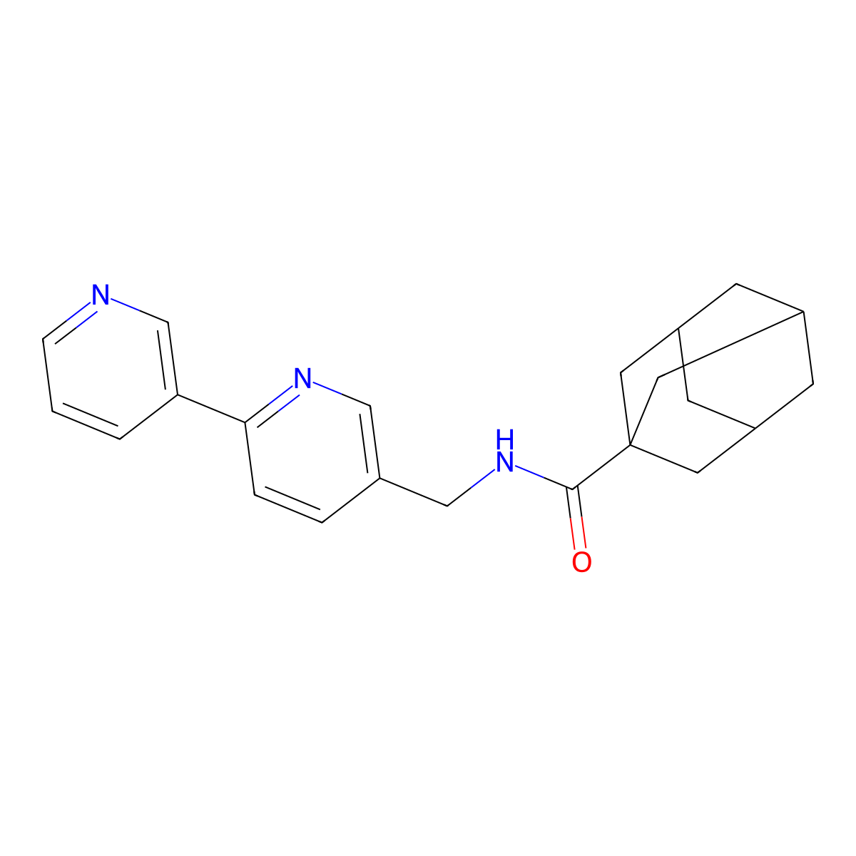 N-({[2,3'-bipyridine]-5-yl}methyl)adamantane-1-carboxamide molecular structure, CAS 2034448-58-1