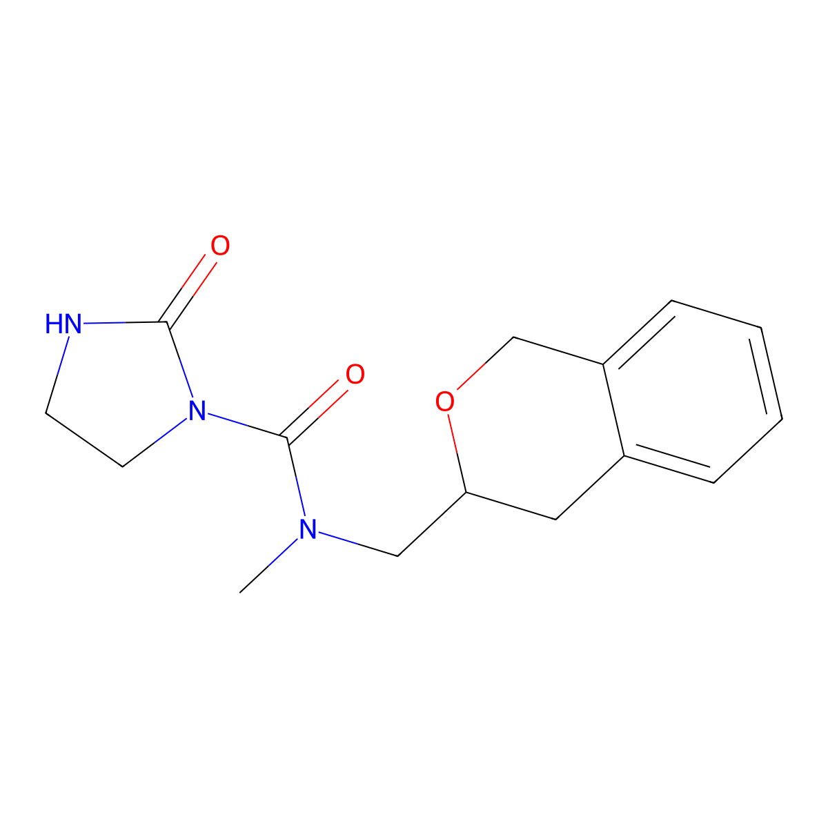 N-(isochroman-3-ylmethyl)-N-methyl-2-oxoimidazolidine-1-carboxamide molecular structure, CAS 2034448-64-9