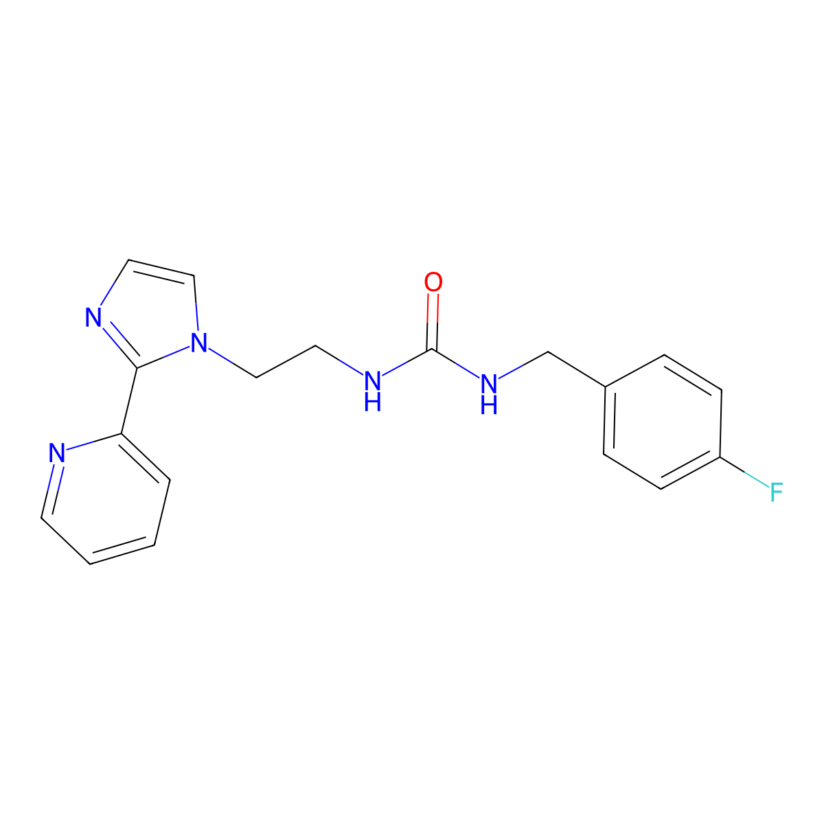 1-(4-fluorobenzyl)-3-(2-(2-(pyridin-2-yl)-1H-imidazol-1-yl)ethyl)urea molecular structure, CAS 2034448-90-1