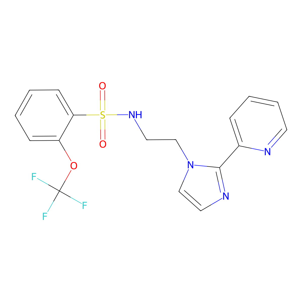 N-(2-(2-(pyridin-2-yl)-1H-imidazol-1-yl)ethyl)-2-(trifluoromethoxy)benzenesulfonamide molecular structure, CAS 2034449-12-0