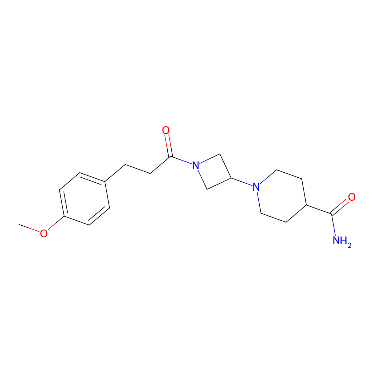 1-(1-(3-(4-Methoxyphenyl)propanoyl)azetidin-3-yl)piperidine-4-carboxamide molecular structure, CAS 2034449-25-5