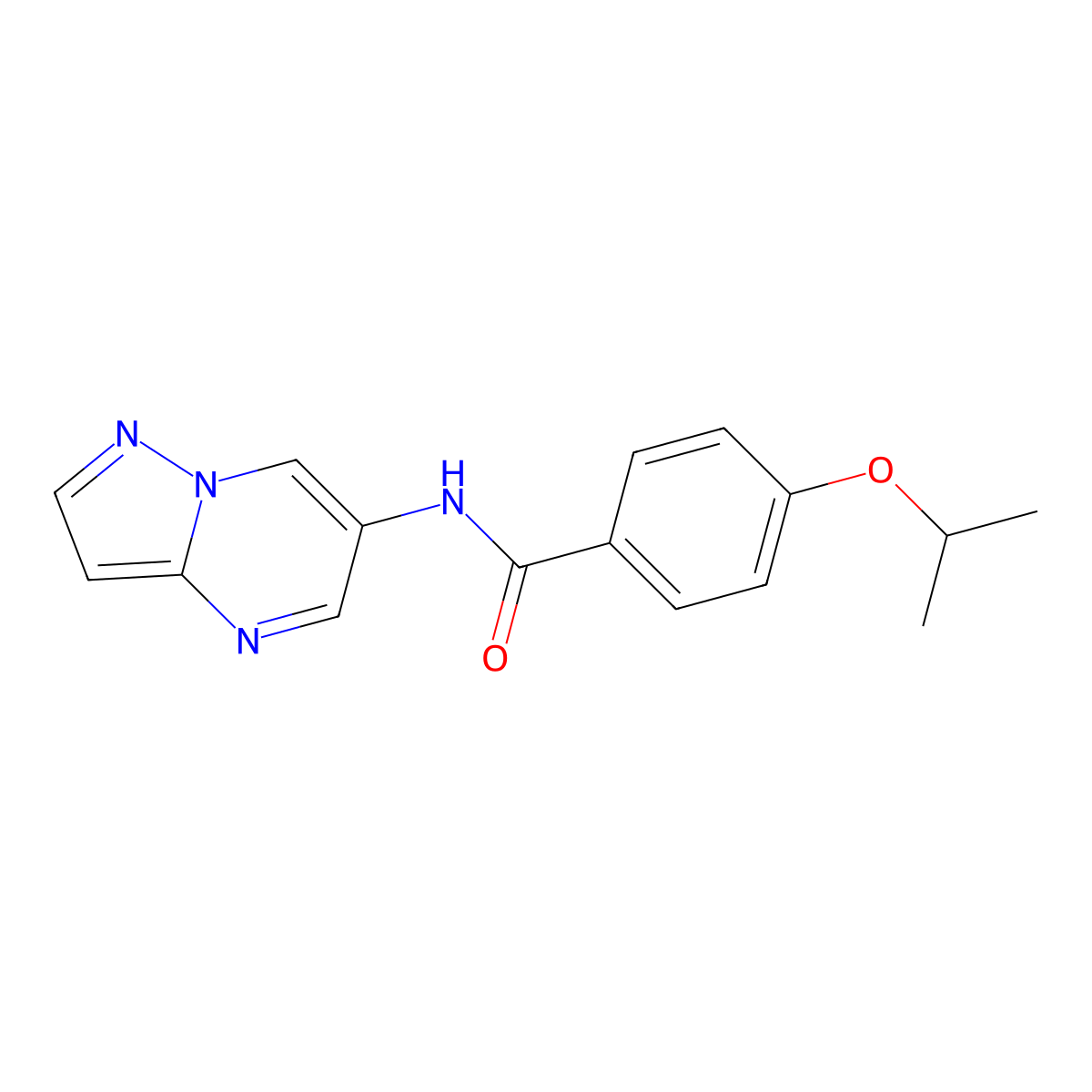 4-isopropoxy-N-(pyrazolo[1,5-a]pyrimidin-6-yl)benzamide molecular structure, CAS 2034449-29-9